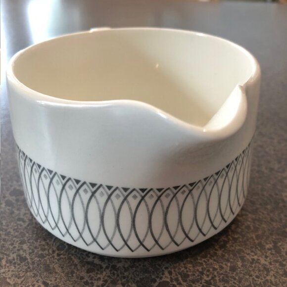 MCM 1960's J&G Meakin Studio, Scraffito Geometric Mid-Century Modern Gravy Boat - Picture 2 of 7